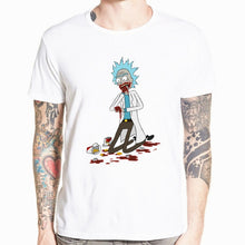 Load image into Gallery viewer, 2018 Men's Rick and Morty Funny Anime T-shirt Casual Short sleeve O-Neck homme Summer White T shirt Swag Tshirt HCP134