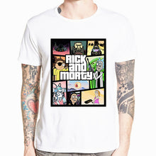 Load image into Gallery viewer, 2018 Men's Rick and Morty Funny Anime T-shirt Casual Short sleeve O-Neck homme Summer White T shirt Swag Tshirt HCP134