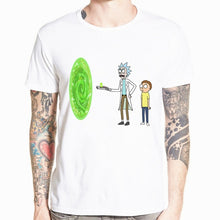 Load image into Gallery viewer, 2018 Men's Rick and Morty Funny Anime T-shirt Casual Short sleeve O-Neck homme Summer White T shirt Swag Tshirt HCP134