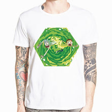 Load image into Gallery viewer, 2018 Men's Rick and Morty Funny Anime T-shirt Casual Short sleeve O-Neck homme Summer White T shirt Swag Tshirt HCP134
