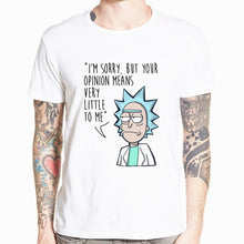 Load image into Gallery viewer, 2018 Men's Rick and Morty Funny Anime T-shirt Casual Short sleeve O-Neck homme Summer White T shirt Swag Tshirt HCP134