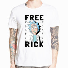 Load image into Gallery viewer, 2018 Men's Rick and Morty Funny Anime T-shirt Casual Short sleeve O-Neck homme Summer White T shirt Swag Tshirt HCP134