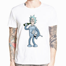 Load image into Gallery viewer, 2018 Men's Rick and Morty Funny Anime T-shirt Casual Short sleeve O-Neck homme Summer White T shirt Swag Tshirt HCP134