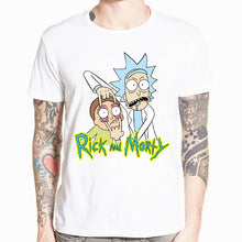 Load image into Gallery viewer, 2018 Men's Rick and Morty Funny Anime T-shirt Casual Short sleeve O-Neck homme Summer White T shirt Swag Tshirt HCP134