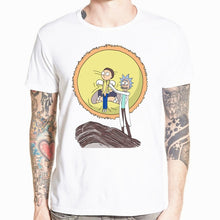Load image into Gallery viewer, 2018 Men's Rick and Morty Funny Anime T-shirt Casual Short sleeve O-Neck homme Summer White T shirt Swag Tshirt HCP134