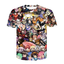 Load image into Gallery viewer, Ahegao t shirt Summer 2019 anime top short sleeved fashion T-shirt hip hop short sleeved fun casual t-shirts for men and women