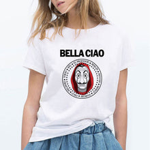 Load image into Gallery viewer, Money Heis Fashion BELLA CIAO T-Shirt Cute Kawaii La Casa De Papel T shirts Women Casual T Shirt Casual House of Paper Tshirt