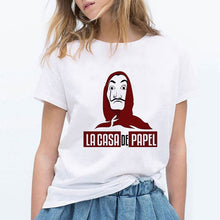 Load image into Gallery viewer, Money Heis Fashion BELLA CIAO T-Shirt Cute Kawaii La Casa De Papel T shirts Women Casual T Shirt Casual House of Paper Tshirt