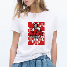 Load image into Gallery viewer, Money Heis Fashion BELLA CIAO T-Shirt Cute Kawaii La Casa De Papel T shirts Women Casual T Shirt Casual House of Paper Tshirt