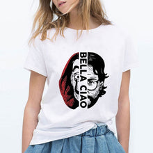 Load image into Gallery viewer, Money Heis Fashion BELLA CIAO T-Shirt Cute Kawaii La Casa De Papel T shirts Women Casual T Shirt Casual House of Paper Tshirt