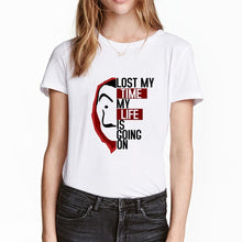 Load image into Gallery viewer, Money Heis Fashion BELLA CIAO T-Shirt Cute Kawaii La Casa De Papel T shirts Women Casual T Shirt Casual House of Paper Tshirt