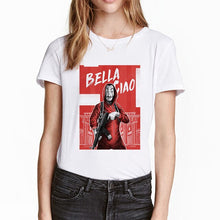 Load image into Gallery viewer, Money Heis Fashion BELLA CIAO T-Shirt Cute Kawaii La Casa De Papel T shirts Women Casual T Shirt Casual House of Paper Tshirt