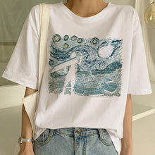 Load image into Gallery viewer, New Van Gogh T Shirt Art Painting T Shirt Women Funny Print Short Sleeve T-shirt Harajuku Ullzang Tshirt Fashion Top Tees Female