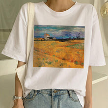 Load image into Gallery viewer, New Van Gogh T Shirt Art Painting T Shirt Women Funny Print Short Sleeve T-shirt Harajuku Ullzang Tshirt Fashion Top Tees Female