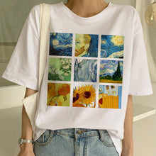 Load image into Gallery viewer, New Van Gogh T Shirt Art Painting T Shirt Women Funny Print Short Sleeve T-shirt Harajuku Ullzang Tshirt Fashion Top Tees Female