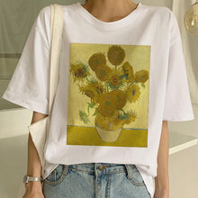 Load image into Gallery viewer, New Van Gogh T Shirt Art Painting T Shirt Women Funny Print Short Sleeve T-shirt Harajuku Ullzang Tshirt Fashion Top Tees Female