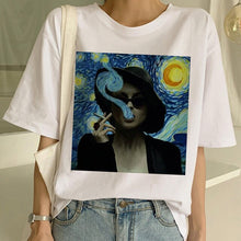 Load image into Gallery viewer, New Van Gogh T Shirt Art Painting T Shirt Women Funny Print Short Sleeve T-shirt Harajuku Ullzang Tshirt Fashion Top Tees Female